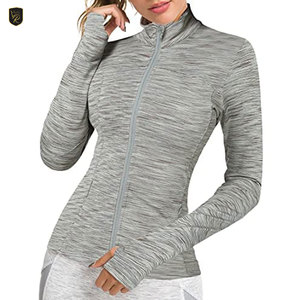Slim Fit <b>Women</b> Gym <b>Jackets</b> Breathable <b>Zip</b> <b>Up</b> Lightweight Training <b>Jacket</b> Gym Fitness Running Workout Activewear Wholesale - Product Image 1
