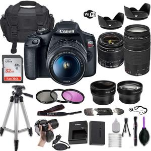 Appareil photo reflex numérique Rebel T7 avec objectifs 18-55 mm et 75-300 mm grand angle et téléobjectif - Product Image 1