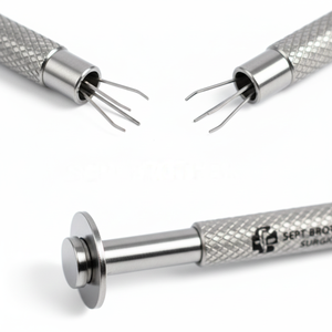 Outil professionnel de perçage corporel manuel en acier inoxydable pour oreilles et nez - Product Image 4