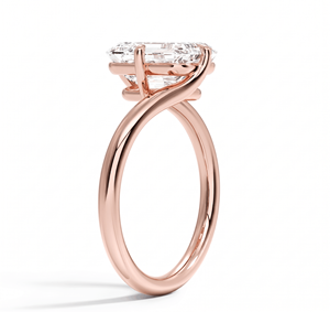 Bague de fiançailles solitaire serpentine pour femme avec diamants de laboratoire - Product Image 3