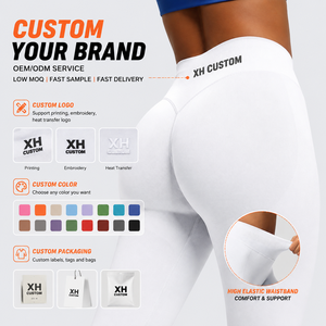Nouveaux Leggings de Yoga Taille Haute Effet Fesses de Pêche, Rehausseurs de Hanches, Séchage Rapide, Sans Coutures, Personnalisables pour la Course, le Fitness et le Cyclisme - Product Image 3