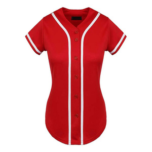 100% Polyester blanc femmes maillots de Baseball vêtements de sport Softball maillot adultes respirant séchage rapide Baseball maillot chemises femmes - Product Image 1