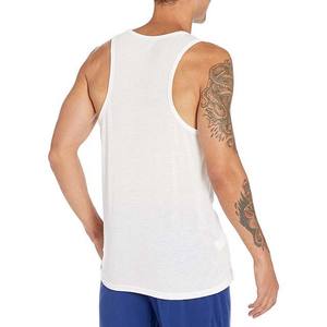 OEM Custom <b>White</b> Color Plus Size Workout Tank Top <b>for</b> <b>Men</b> High Street Style Crewneck Cotton Breathable <b>Men's</b> Clothing Tank Tops - Product Image 6