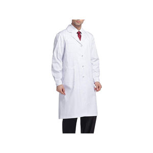 Uniformes d'hôpital personnalisés gommage infirmière manteau de médecin blouse médicale à manches longues uniformes de médecin blouse de laboratoire hydrofuge blanc pour hommes - Product Image 1