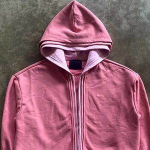 Vente chaude personnalisé hommes sweats à capuche de haute qualité 100% coton fermeture éclair trois couches coton de rue lourd pour l'hiver fermeture éclair sur la taille - Product Image 3