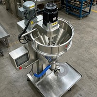 Machine de remplissage semi-automatique de poudre sèche à vis sans fin entraînée par engrenages, distributeur de poudre fine pour l'emballage de produits chimiques en sacs