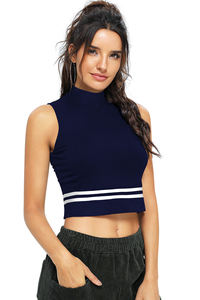 Camiseta azul de Boutique India de la mejor calidad para Niñas para mujeres Casual último exclusivo cómodo poliéster/tejido de punto de la India - Product Image 3