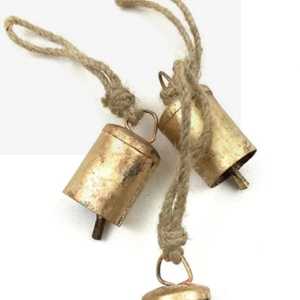 Clochettes de Noël en métal plaqué or, thème Amour peint, design personnalisé, prix de gros, Uttar Pradesh - Product Image 2