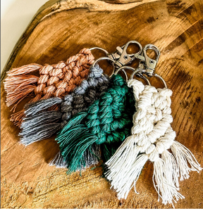 <b>Personalized</b> Stylish Boho <b>Keychain</b> Handmade Macrame <b>Keychain</b> - Product Image 1