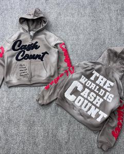 Sudaderas Personalizadas para Hombre, 100% Algodón, Peso Pesado, Calidad de Lujo, Impresión Personalizada, Sudaderas Holgadas de Estilo Urbano para Hombre - Product Image 3