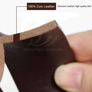 Ceintures en cuir pour hommes, prix de gros personnalisable, fabrication en usine, avec boucle, en vente - Product Image 4