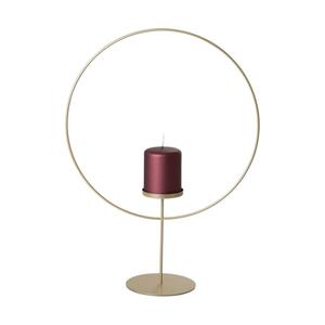 Candelabro Moderno de Metal Dorado, Soporte Circular de Hierro Minimalista Nórdico para Velas, Decoración de Centro de Mesa para Bodas de Lujo - Product Image 1