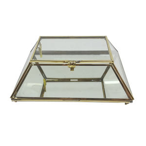 ถาดกระจกมีรูพรุนที่ดีที่สุดทรงกลมใช้ล้างแก้วสีเทาและถาดทองเหลืองดีไซน์เหล็กสำหรับตกแต่งบ้าน - Product Image 4