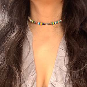 Collier ras du cou en fil de mémoire style Navajo, multi-brins de pierres et perles d'imitation, cadeau - Product Image 2