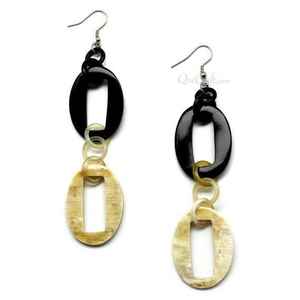 Boucles d'oreilles en corne de buffle faites à la main avec perle Design personnalisé Boucles d'oreilles pour femmes pour mariage par artisanat croissant - Product Image 2