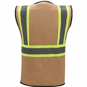 Chaleco de trabajo de hombre de invierno a prueba de viento de lona transpirable de alta calidad con diseño LAVADO DE 5 dimensiones con múltiples bolsillos - Product Image 3