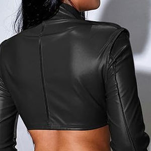 Nouvelle mode de veste en cuir confortable pour femmes vêtements d'hiver vestes en cuir courtes pour femmes - Product Image 4