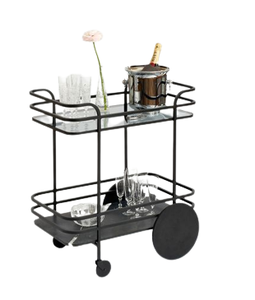 White Color 3 Tier Iron Serving Cart <b>Trolley</b> Admirable Design Customized Size <b>Trolley</b> From Best Exporter In India - Product Image 3
