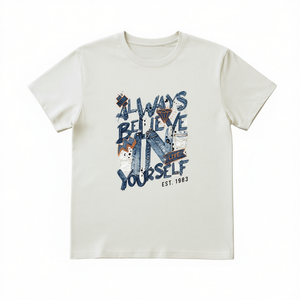 T-Shirt Unisex 210GSM 100% Cotone, Maglietta Casual Oversize con Stampa Serigrafica Personalizzata di Rose, Taglia 2XL, Caratteristiche Termiche, Stampa DTG - Product Image 2
