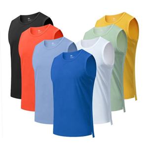 Camiseta sin mangas para hombre más demandada, camiseta de entrenamiento de gimnasio activo sin mangas - Product Image 6