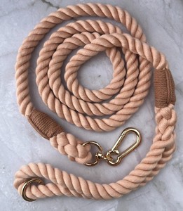 Rope Dog Leash Pastel Braided Cotton Leash <b>Pet</b> Supply Dog Walk Bag <b>Carrier</b> Puppy Cotton Rope Leash - Product Image 2