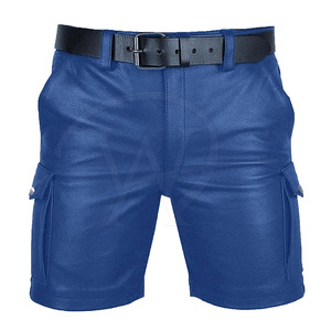 <b>Men</b> Leather <b>Shorts</b> High Street Style Solid Pattern <b>Quick</b> <b>Dry</b> Breathable Eco-Friendly Custom Design High Quality Wholesale - Product Image 1