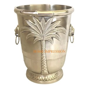 Seau à glace en aluminium pour la maison et les hôtels Seau à glace en métal de grande qualité pour fêtes de mariage Whisky Vin Seau à glace - Product Image 4