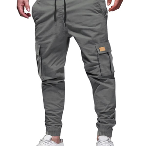 New Cargo <b>Pants</b> <b>Men's</b> Loose Casual Clothing Solid Gray Multi -function <b>Work</b> Wears <b>Black</b> Joggers Cotton Casual Male <b>Pants</b> 2026 - Product Image 1