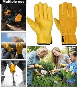 ถุงมือหนังสำหรับงานในสวนที่มีน้ำหนักมากกันหนามและมีประโยชน์ด้านความปลอดภัยระดับมืออาชีพสำหรับชาวสวน - Product Image 6
