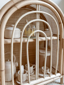 Armoire arc-en-ciel en rotin pour enfants avec échelle en forme d'arc-en-ciel Service OEM - Product Image 2