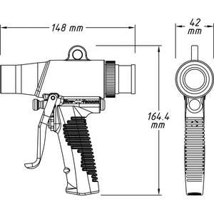 Pistola de Aire Comprimido y Succión Hazet, Herramienta de Soplado Versátil - Product Image 2