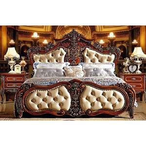 Lit Antique Européen Classique-Acajou Duco Brun-100 - Product Image 1