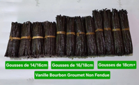 Fèves de Vanille Planifolia 100% Naturelles Séchées au Soleil, Grade A+, Région SAVA de Madagascar, Durée de Conservation de 3 Ans, Récolte de Vanille, 18 cm