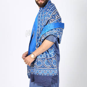 Bufanda Ajrak bordada a mano tradicional, tela de algodón suave, hermosa bufanda Ajrak para ropa de adulto - Product Image 2