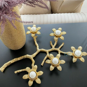 AK latón Simple Metal diseño Mesa decoración Floral Tealight 5 primavera para decoración del hogar centro de mesa - Product Image 3