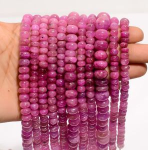 Hilo de cuentas Ronedlle facetadas de zafiro Rosa natural para collar, fabricación de joyas, la mejor elección, gotas de piedras preciosas - Product Image 2