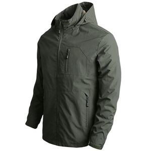 Customized Outdoor Waterproof Windbreaker <b>Jacket</b> with Stand Collar and Front Logo Lightweight for <b>Men</b> Best Quality - Product Image 5