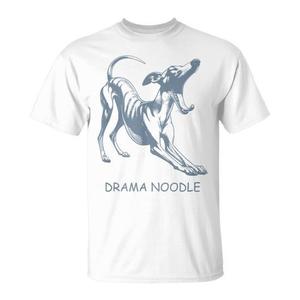 Camiseta promocional personalizable para amantes de perros: Drama Noodle Iggy, Galgo Italiano, Whippet, para entusiastas caninos - Product Image 1
