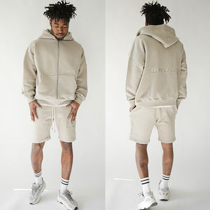 Custom <b>Men's</b> Full <b>Zip</b> <b>up</b> Hoodies 500 Gsm Cotton Double Layer Heavyweight Designer Pattern Embroidered Technique Winter - Product Image 5