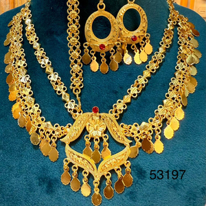 2024 Best Buy 24K chapado en oro estilo Vintage fabricante indio inspirado conjuntos de joyería de moda Comoras Mayotte-regalo de cobre listo - Product Image 1