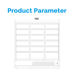 Congélateur vertical commercial à trois portes homologué ETL, grande capacité, vitrine réfrigérée avec porte en verre pour supermarché - Product Image 2