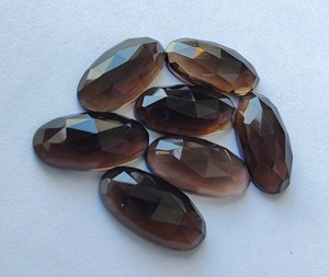 Wholesale Lavira Brand Natural Smoky Quartz Gemstones Big Oval Rose Cut IGI Certificate Available All Sizes Brown Color for - Product Image 6