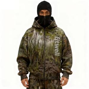 Nouveau 2026 OEM Sweat à capuche pour homme surdimensionné et épais, style streetwear avec masque ninja intégré - Product Image 6