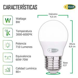 E27 8W G45 LED <b>Bulbs</b> Small Matte Product Category - Product Image 3