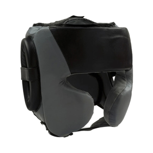 Casque de boxe protecteur pour adultes unisexe en cuir PU couleur unie avec fermeture auto-agrippante style sportif - Product Image 2