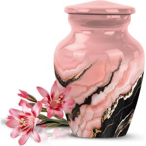 Urna de aluminio personalizada pintada a mano para cenizas humanas Urna conmemorativa con diseño artístico para funerales humanos - Product Image 1