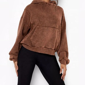 Fourniture directe d'usine OEM & ODM Services Sweats à capuche pour femmes Nouveau design Sweats à capuche coréens en coton de haute qualité pour dames - Product Image 2