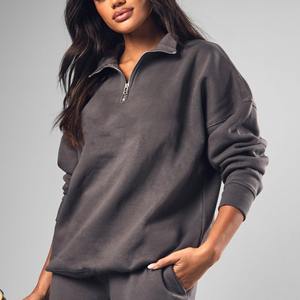 Sudadera de Mujer con Cuello Alto y Cierre de Cremallera, Súper Cómoda, Estilo Casual, Atractiva, con Hombros Caídos, Fabricante 2026 - Product Image 6