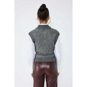 Chaleco de Punto con Cuello de Pescador - Product Image 4