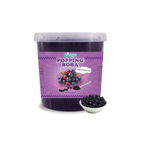 KEIFU 3.2kg Blueberry spaking Boba mutiara bola instan membakar gelembung teh minuman Topping OEM/ODM botol kemasan
